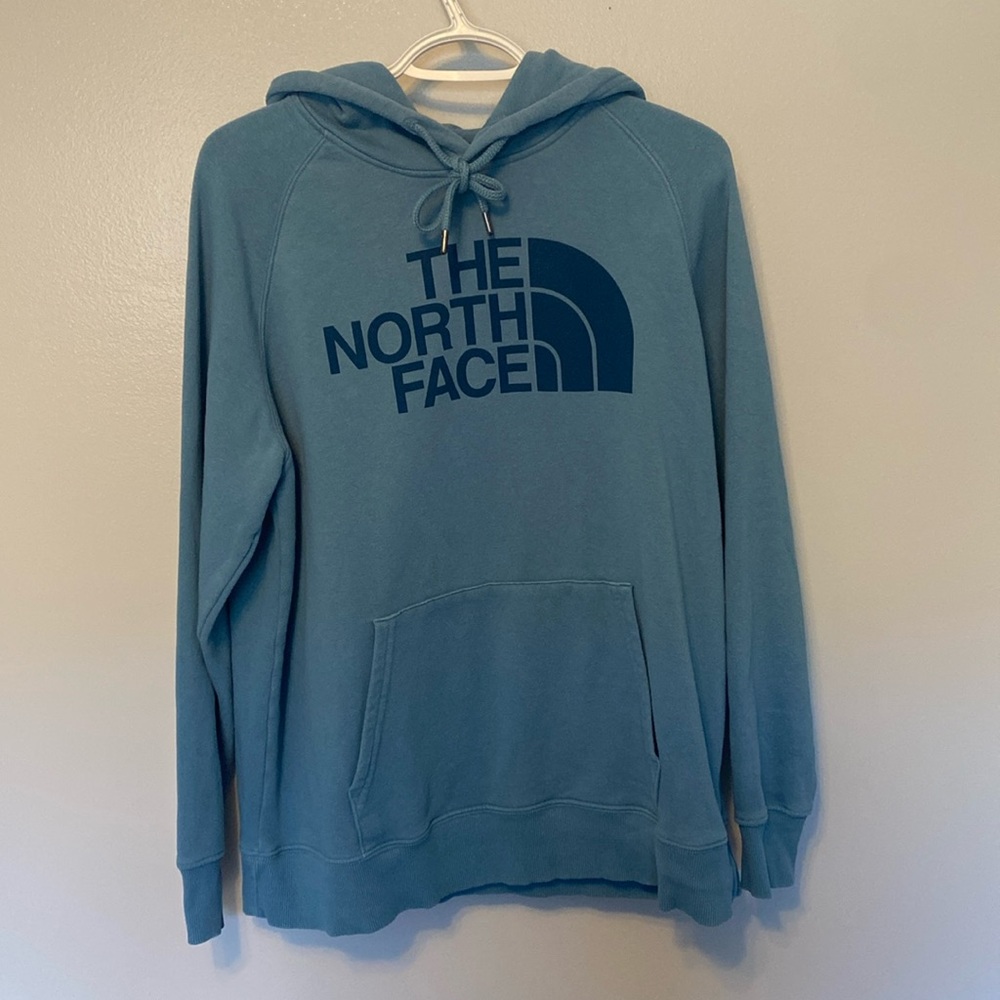 The North Face Women’s blue hoodie. Size Large.